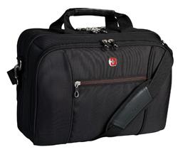 Swiss Gear 15.6" Laptop Briefcase, Black with Red Lining