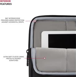 SwissGear 16” Ballistic Padded Laptop Sleeve Black