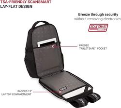 SwissGear 14” Laptop Backpack, Black