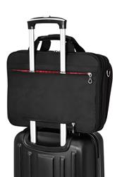 Swiss Gear 15.6" Laptop Briefcase, Black with Red Lining