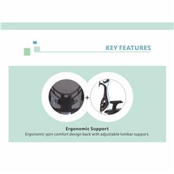 GTCHAIR I-VINO Ergonomic Office Chair, Back(Open Box)