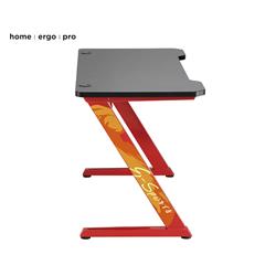 Brateck Z-Shaped PC Gaming Desk - Black & Red