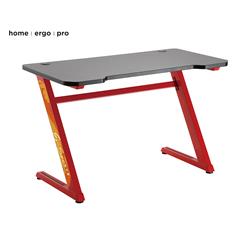 Brateck Z-Shaped PC Gaming Desk - Black & Red