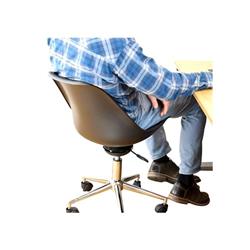 Uncaged Ergonomics ATC-B, Active Task Chair that swivels 360, with auto-locking wheels and balance chair design (Black)
