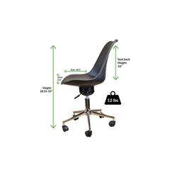 Uncaged Ergonomics ATC-B, Active Task Chair that swivels 360, with auto-locking wheels and balance chair design (Black)