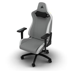 CORSAIR TC200 Fabric Gaming Chair - Standard Fit, Light Grey / White