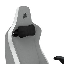 CORSAIR TC200 Fabric Gaming Chair - Standard Fit, Light Grey / White
