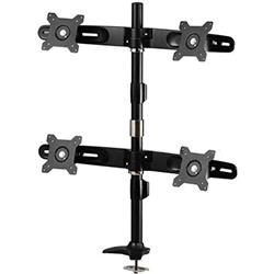 upport de moniteur quad AMR4P Amer de 15 à 24 po avec poteau/trou passe-câble