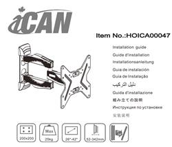 iCAN TV Wall Mount Bracket with Full Motion Arm for 26"-42"
