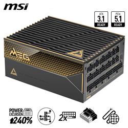 MSI MEG Ai1600T PCIE5, Fully Modular, 80+ Titanium, Power Supply