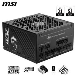 MSI MPG A1250GS PCIE5, Fully Modular, 80+ Gold, Power Supply