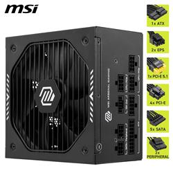 MSI MAG A750GLS PCIE5, Fully Modular Compact, 80+ Gold, Power Supply