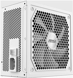 MSI Bloc d'alimentation 1000 W certifié 80 PLUS Gold ATX, Blanc