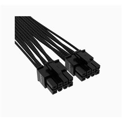 CORSAIR Premium Individually Sleeved 12+4pin PCIe Gen 5 Type-4 600W 12VHPWR Cable, Black
