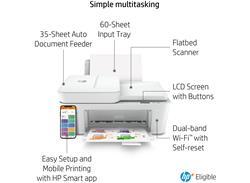 HP Deskjet 4155e Wireless 4-in-1 Color Inkjet Printer(Open Box)