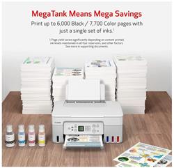 Canon PIXMA G3270 Imprimante jet d'encre sans fil MegaTank 3en1, blanc