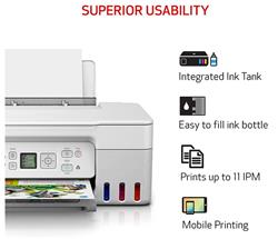 Canon PIXMA G3270 Imprimante jet d'encre sans fil MegaTank 3en1, blanc