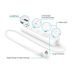 TP-LINK (KP303 Kasa Smart) - Prise d'alimentation 3 prises+2 USB