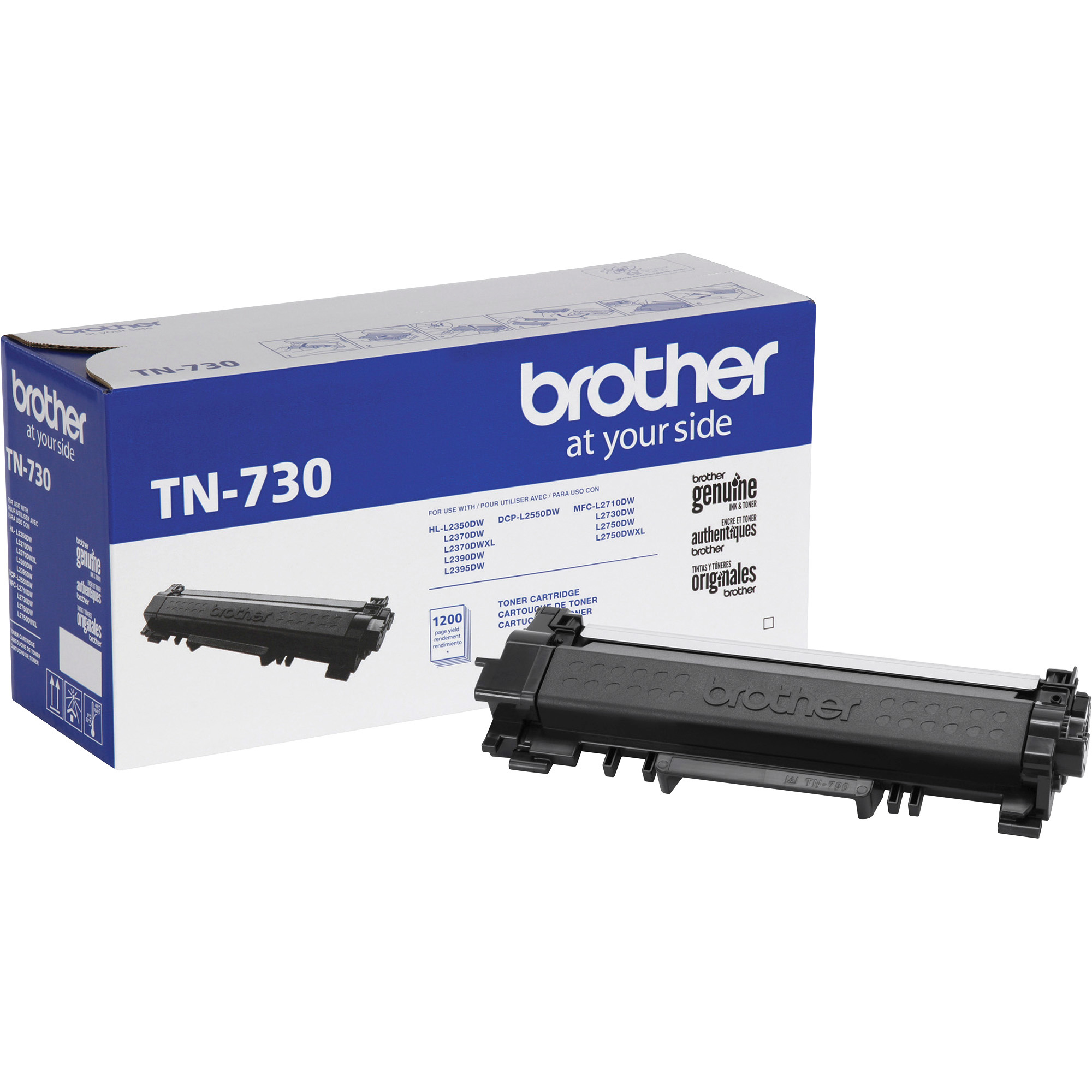 BROTHER TN730 Toner Cartridge - Black - Laser - 1200 Page - 1 Pack