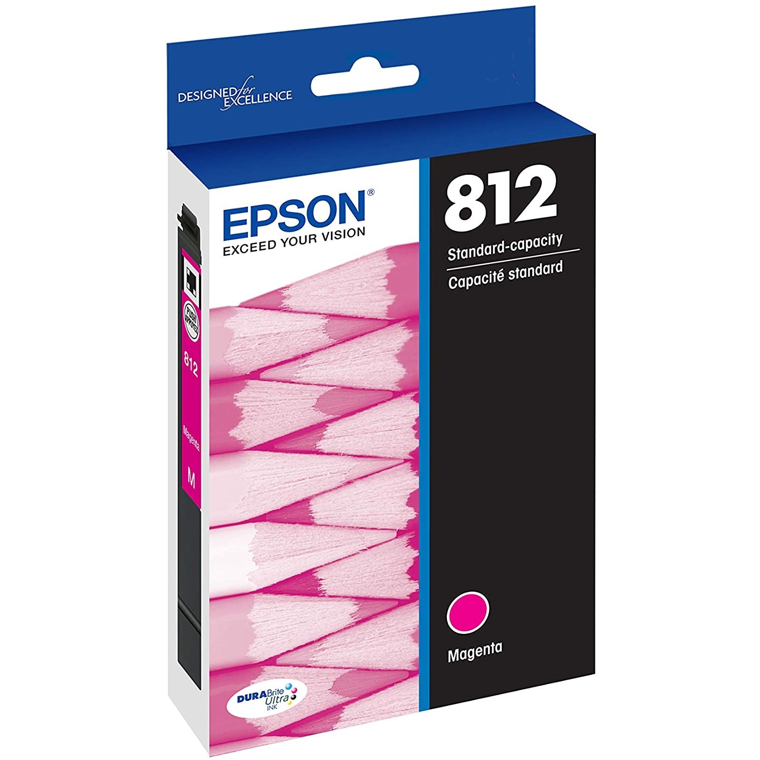 artouche d^encre magenta EPSON T812 à capacité standard avec Sensormatic