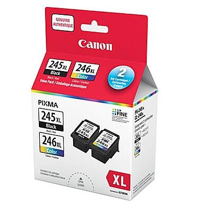Pack économique de cartouches d'encre noire et couleur CANON PG-245 XL/CL-246 XL