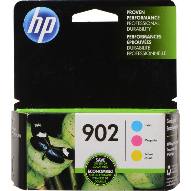 HP 902 Cyan, Magenta & Yellow Original Ink Cartridges, 3 pack