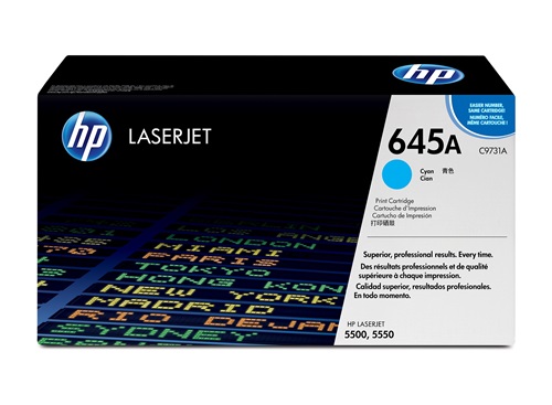 HP 645A Cyan Original LaserJet Toner Cartridge (C9731A)