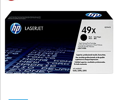 HP 49X (Q5949X) Black High Yield Original LaserJet Toner Cartridge