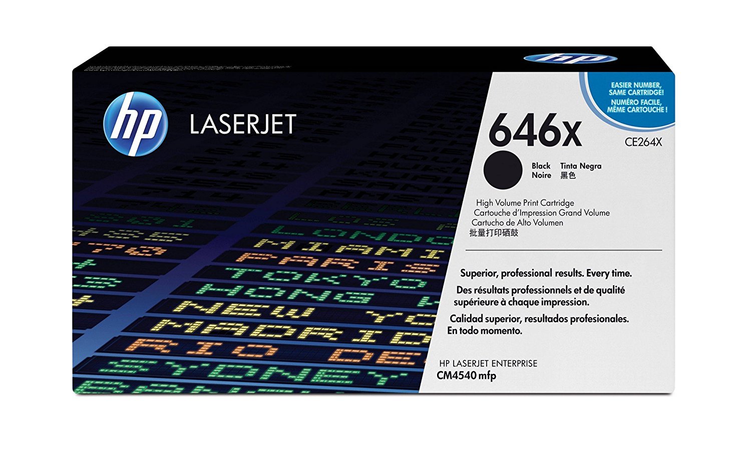 HP 646X (CE264X) Black High Yield Original LaserJet Toner Cartridge