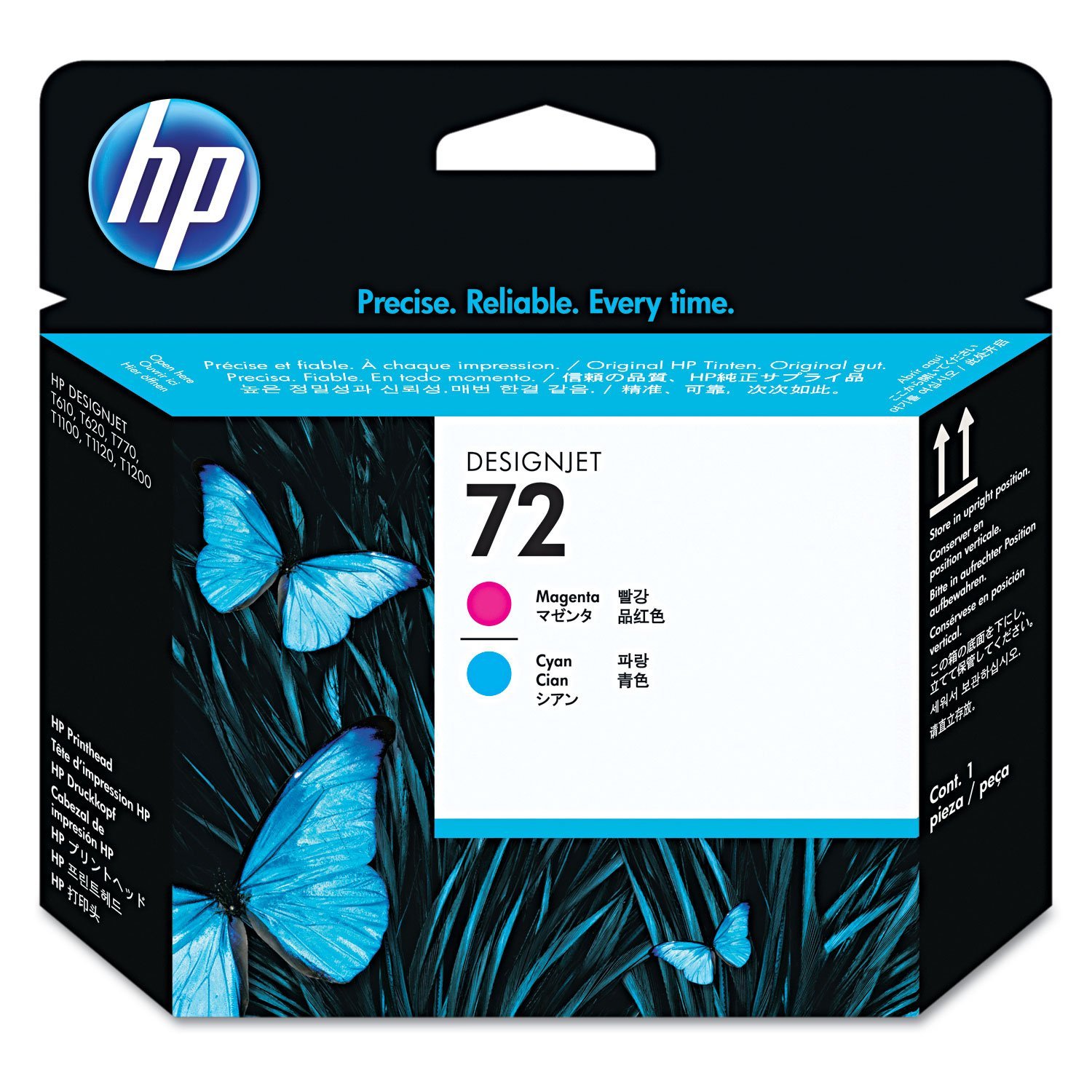 HP 72 Magenta and Cyan Printhead - Inkjet - 1 Each
