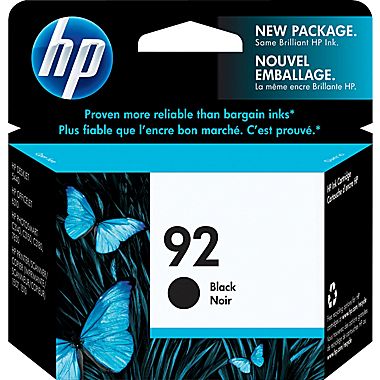 Cartouche d'encre noire HP 92 d'origine (C9362WN)