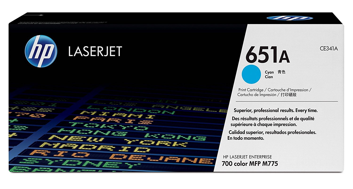 HP 651A (CE341A) Cyan Original LaserJet Toner Cartridge