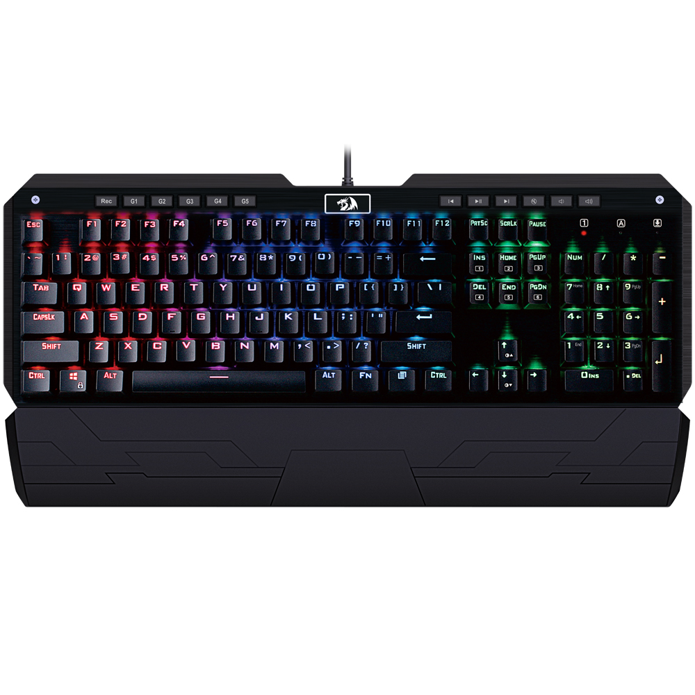 Redragon RGB LED Backlit Mechanical Keyboard Blue Indrah K555