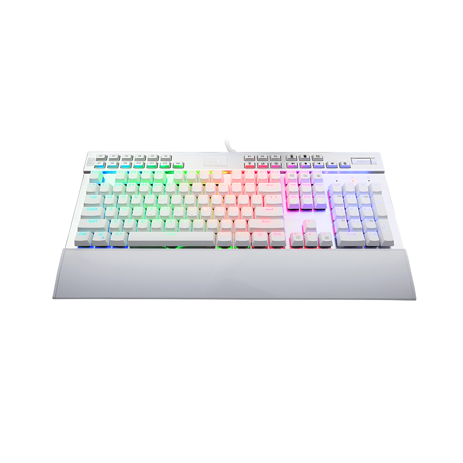 Redragon K550W-RGB Yama Mechanical Gaming Keyboard (White) | Purple Switch | RGB LED Backlit in 18 modes | Macro Recording, Det
