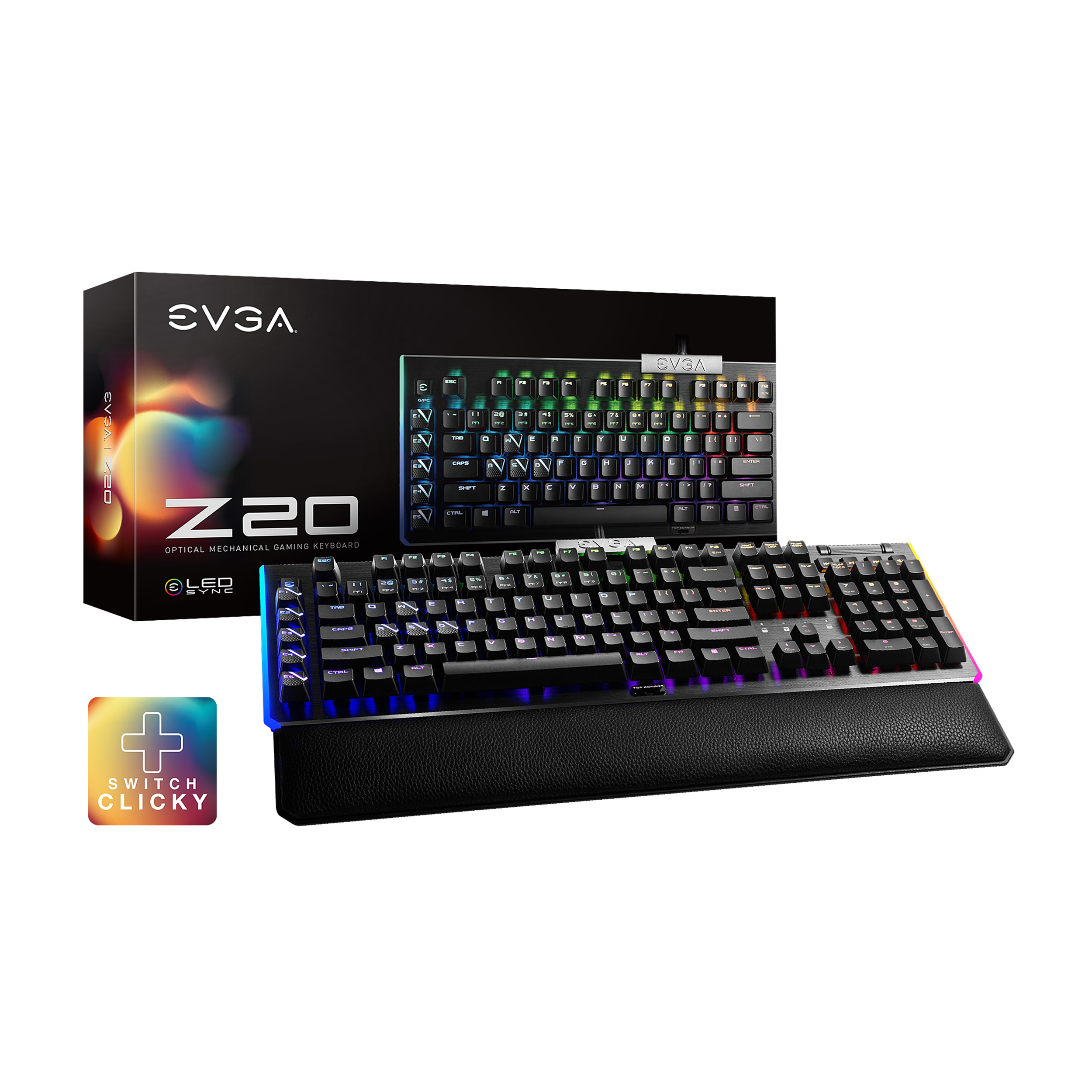 EVGA 812-W1-20US-KR Full-Size (100%) Gaming Keyboard, Black -(Open Box)