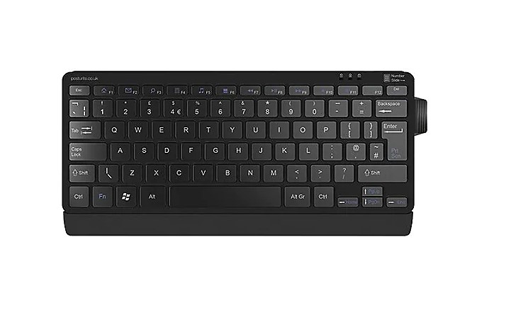 Number Slide Compact Keyboard w/ Retractable Number Pad, Bluetooth