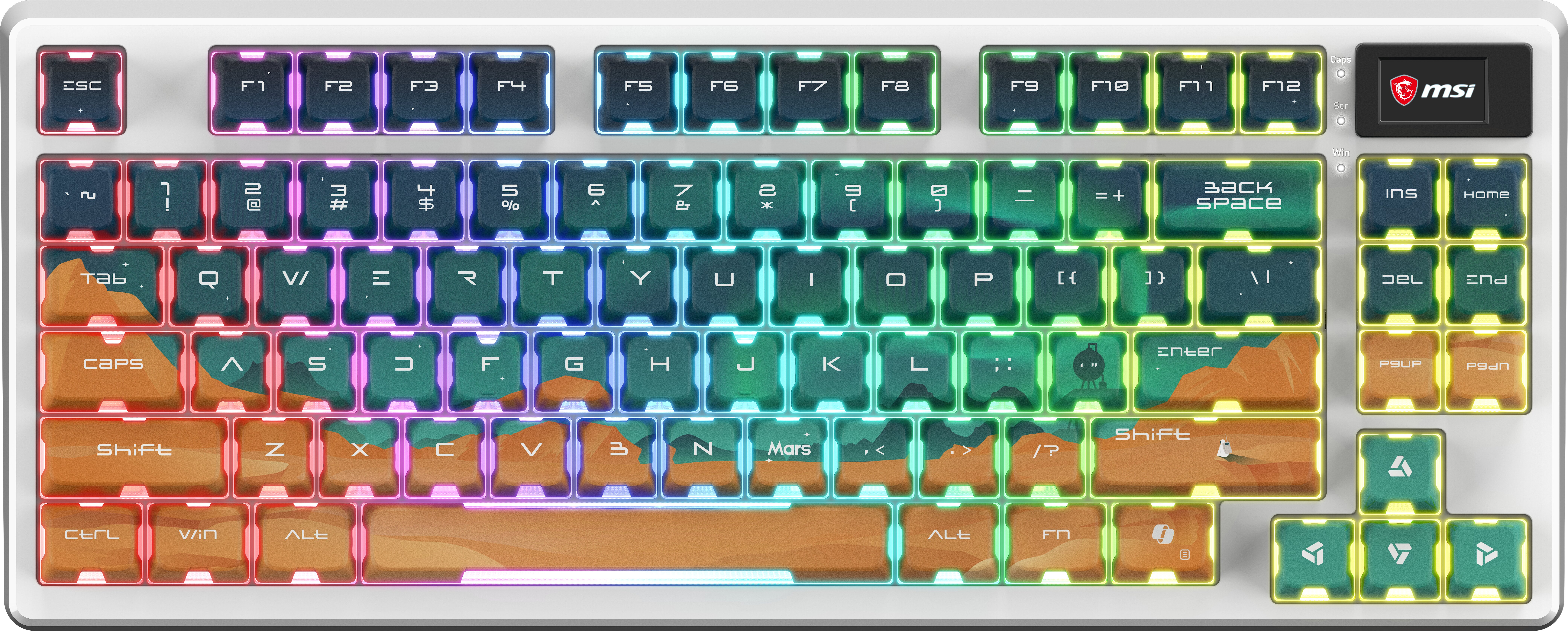MSI FORGE GK600 75% Gaming Keyboard, Mars