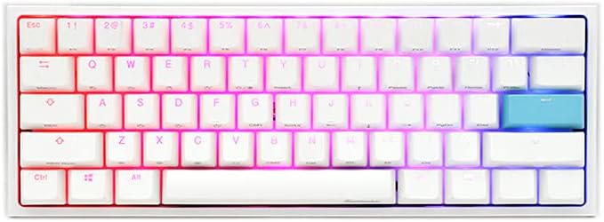 DUCKY CHANNEL Gaming Keyboard, White -(Open Box)