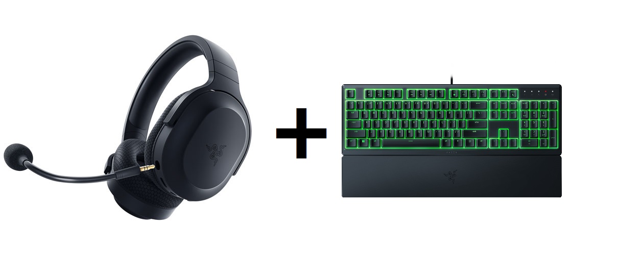 Razer Barracuda X Wireless Gaming Headset - Black + Razer Ornata V3 X Gaming Keyboard