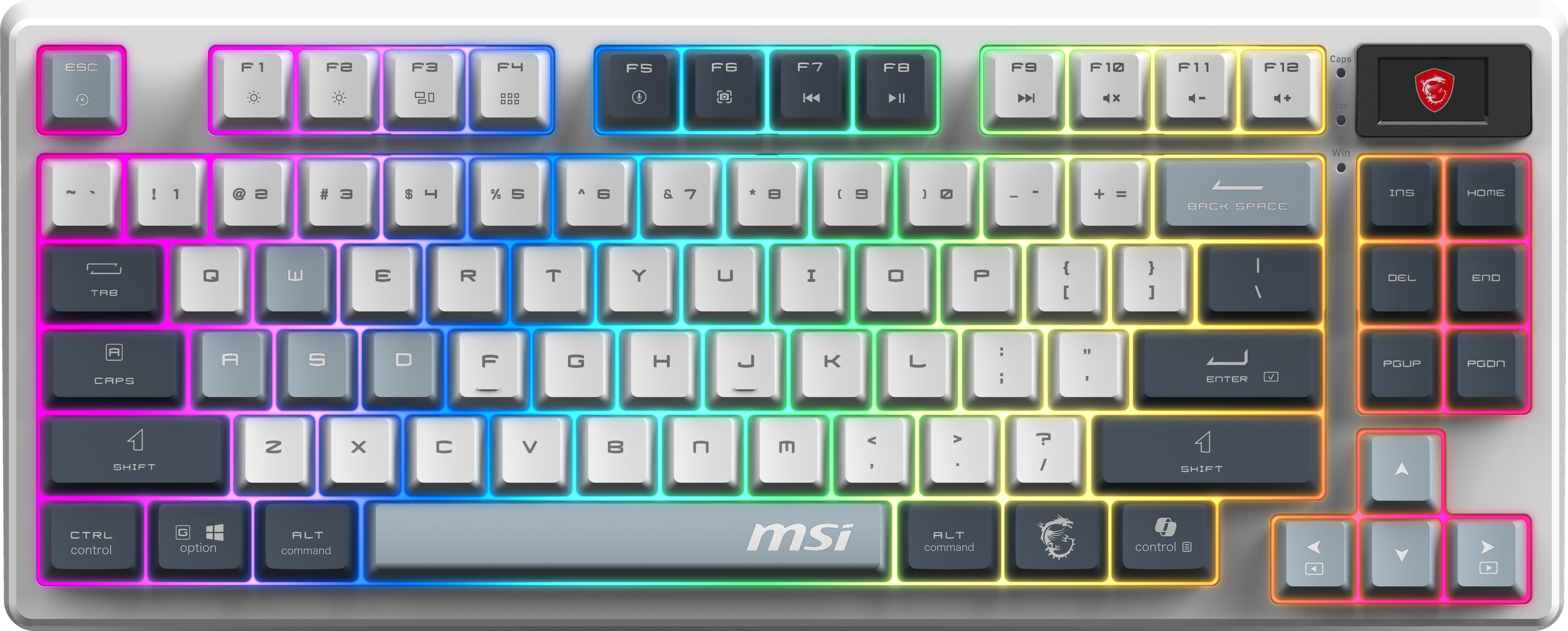 Clavier de jeu MSI FORGE GK600 TKL W SKY US