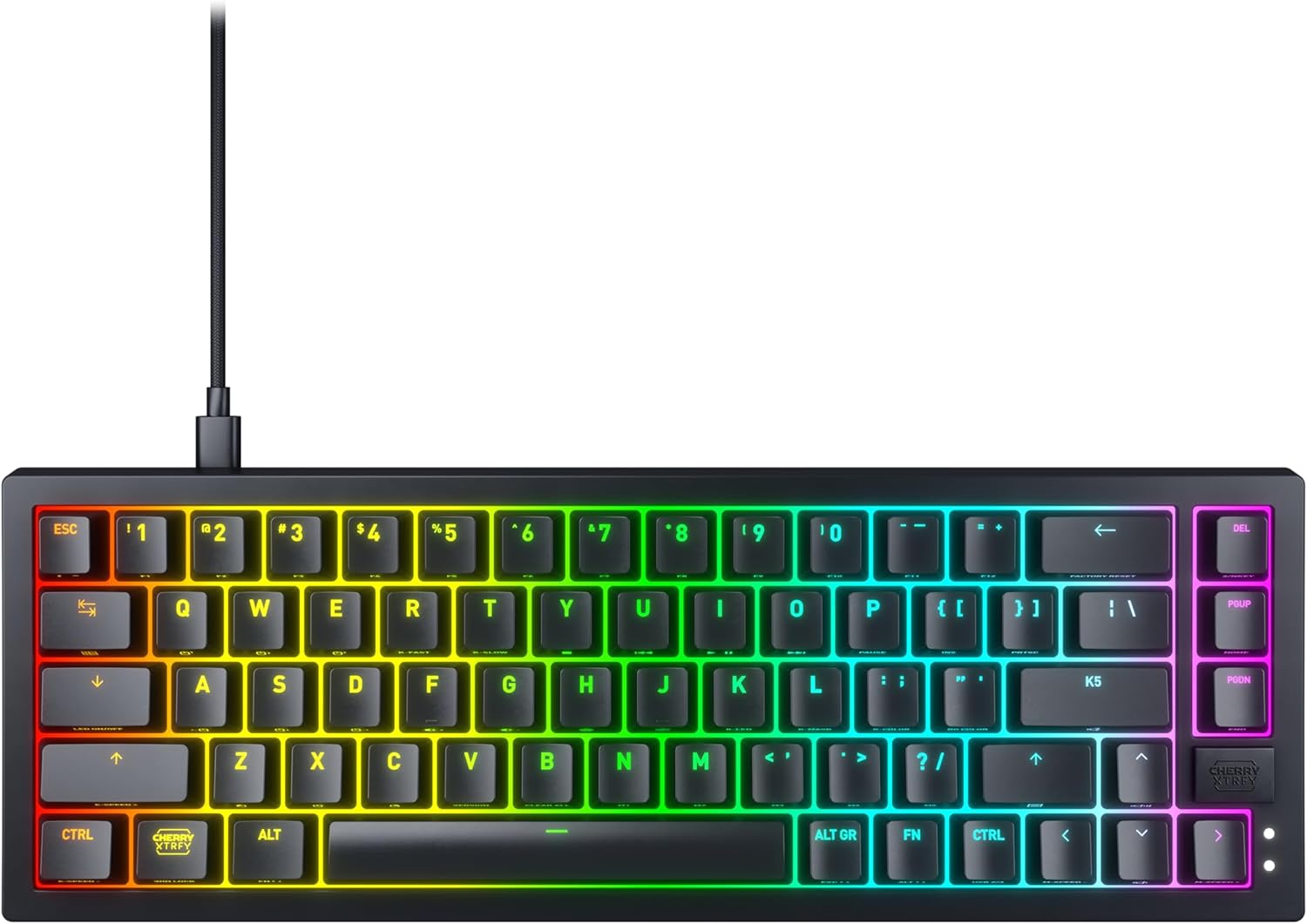 CHERRY XTRFY K5V2 Compact 65% Gaming Keyboard, Black(Open Box)