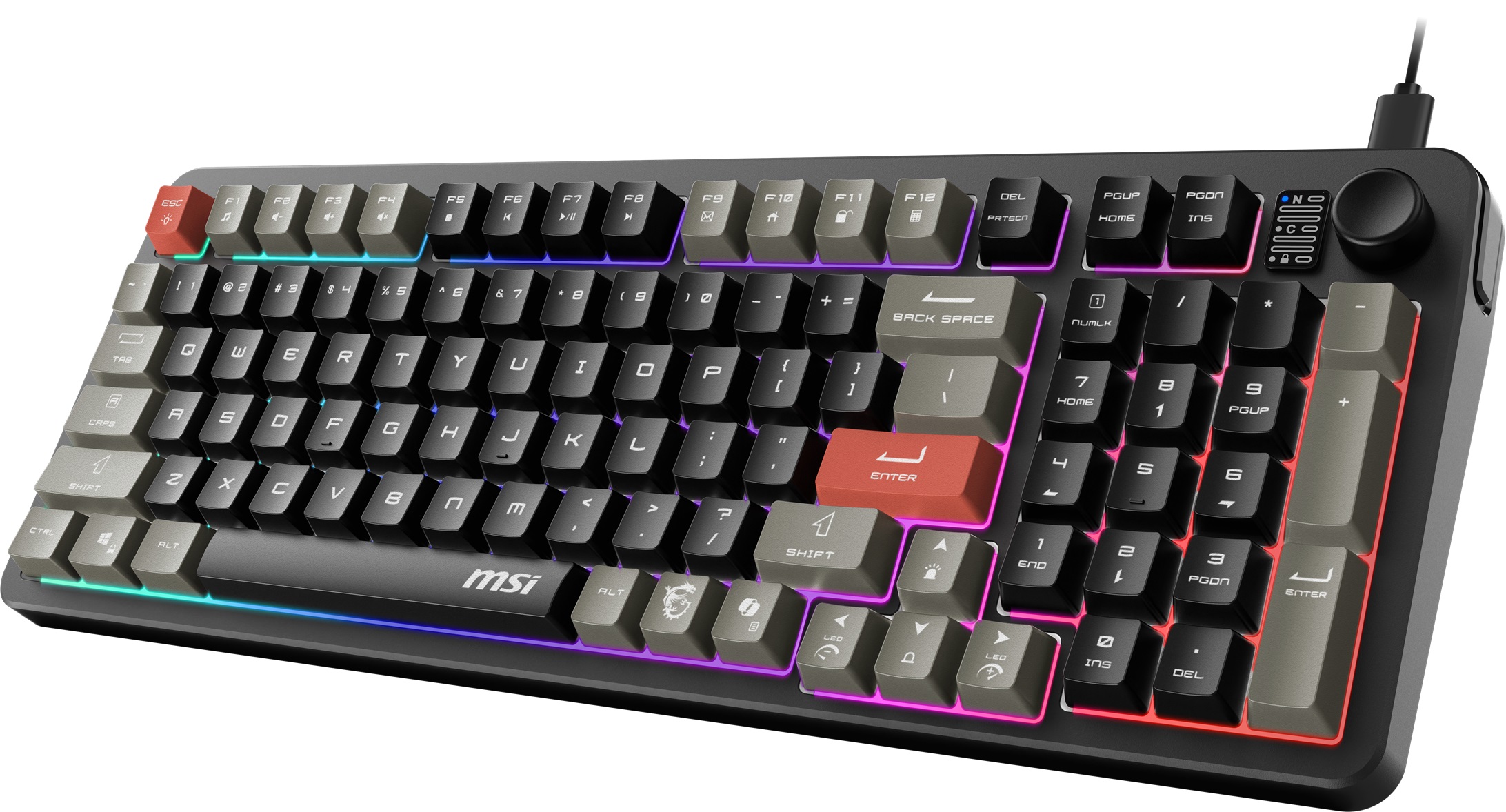 MSI FORGE GK110 US 96% Gaming Keyboard, Black - US ANSI Layout(Open Box)