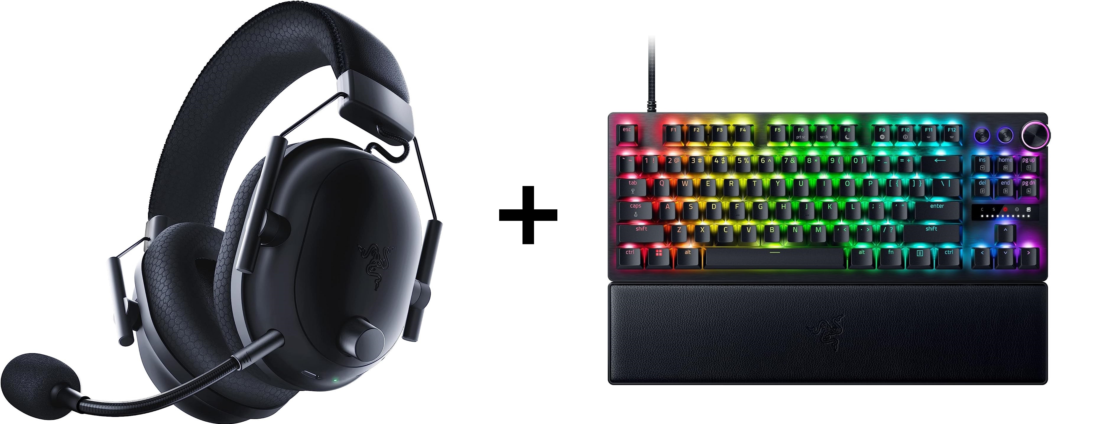 Razer BlackShark V2 Pro Wireless Gaming PC Headset + Razer Huntsman V3 Pro TKL Gaming Keyboard