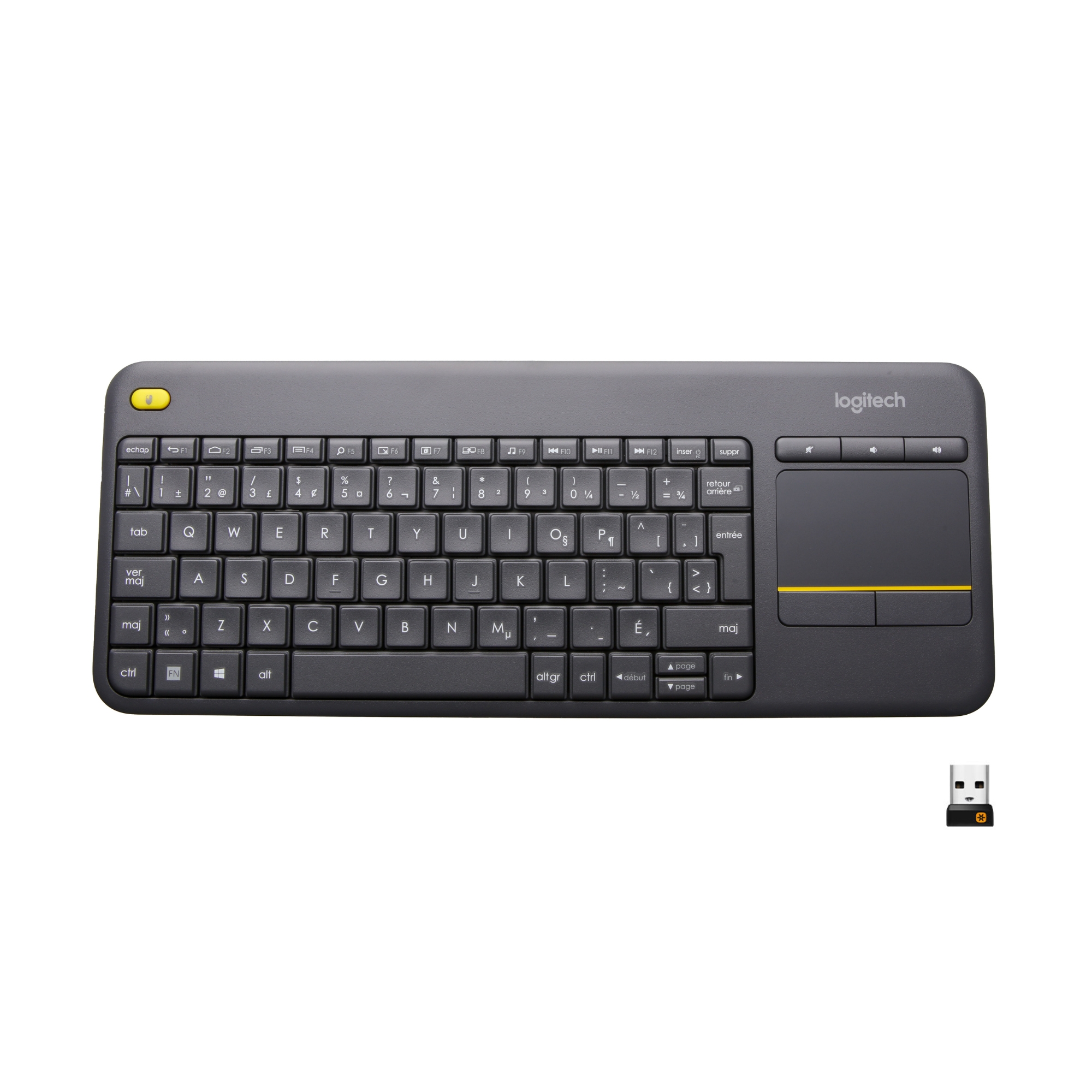 LOGITECH K400 Plus Wireless Touch Keyboard (French)