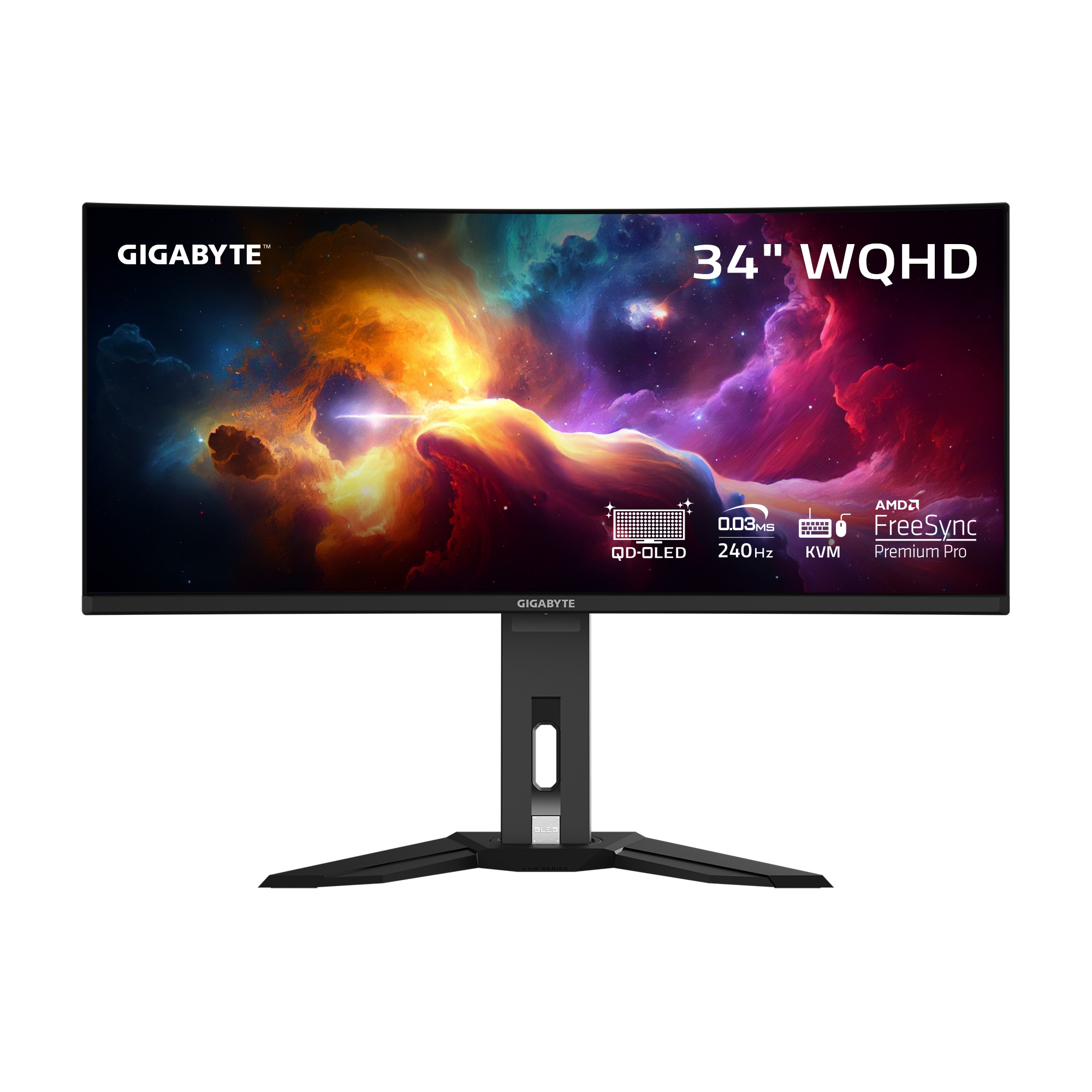 Gigabyte 34" WQHD QD-OLED incurve  240 Hz 0,03 ms (GTG) Moniteur de je