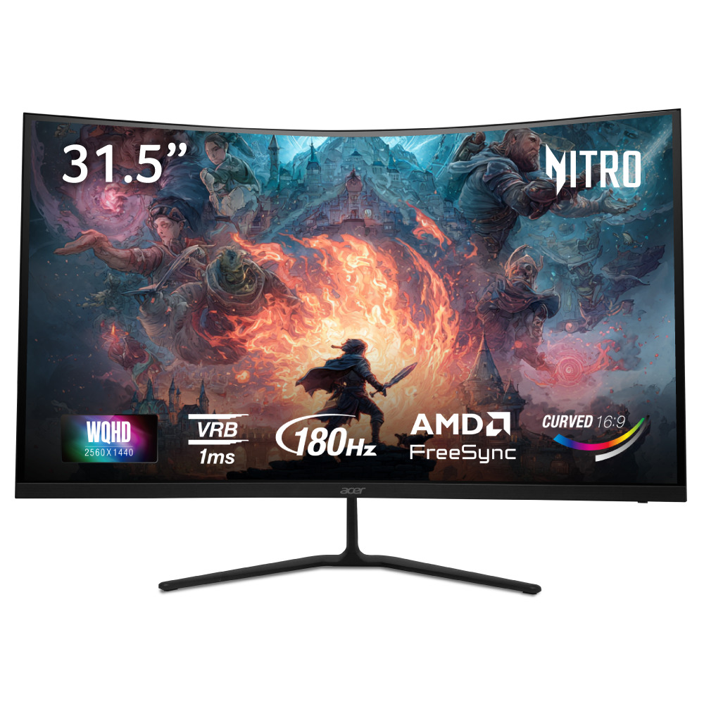 Acer Nitro 32" WQHD 2560 x 1440 VA  incurvé  180 Hz 1 ms (VRB)
