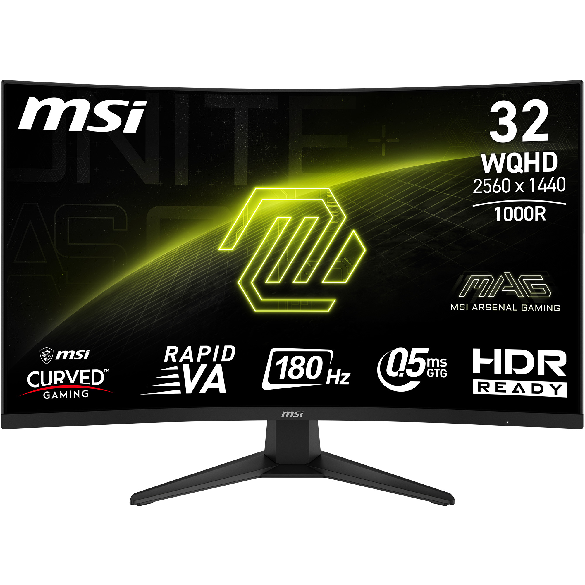 MSI MAG 325CQF 32" WQHD Rapid VA Curved 180Hz 0.5ms Gaming Monitor