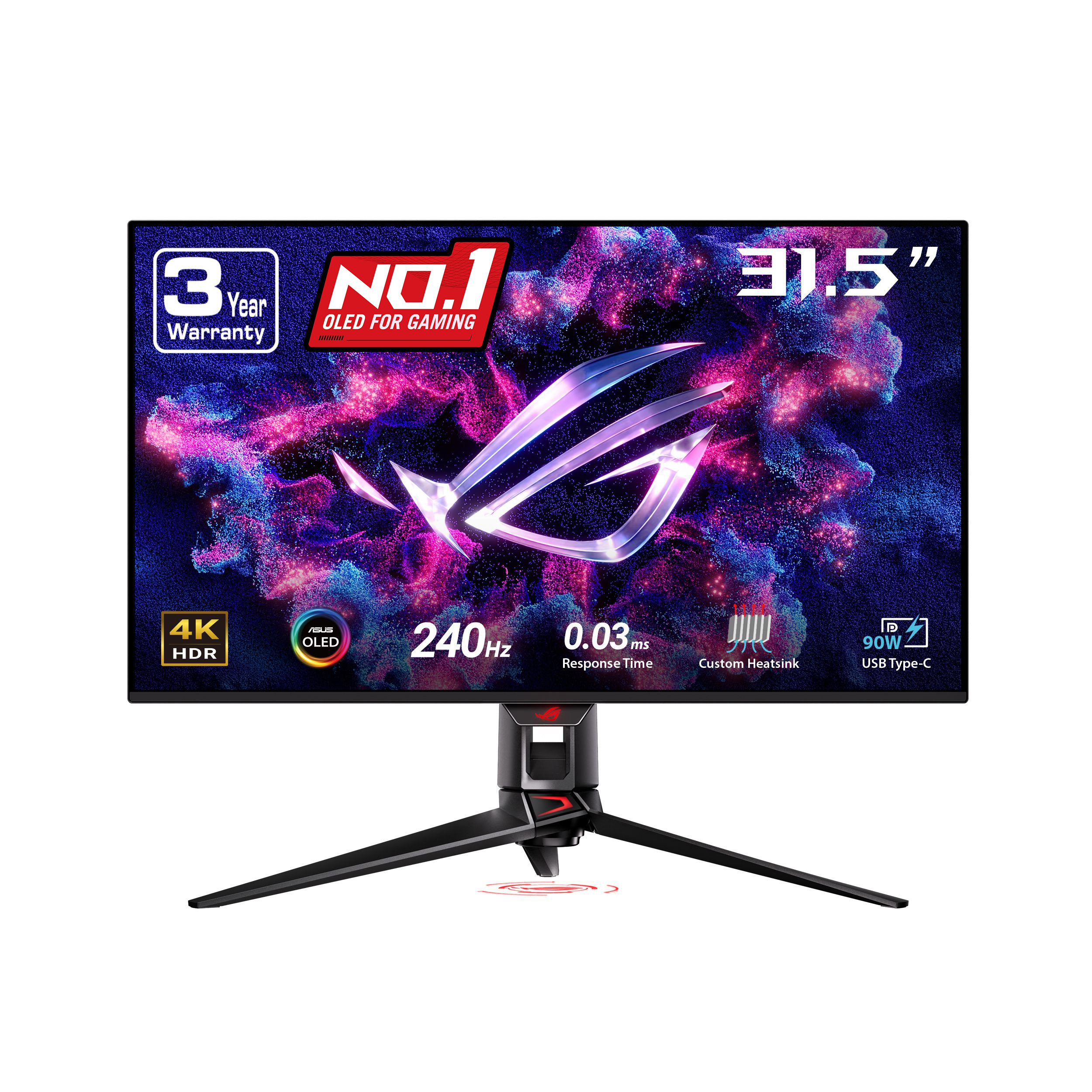 ASUS ROG Swift 31.5" 3840 x 2160 UHD QD-OLED 240Hz Gaming Monitor