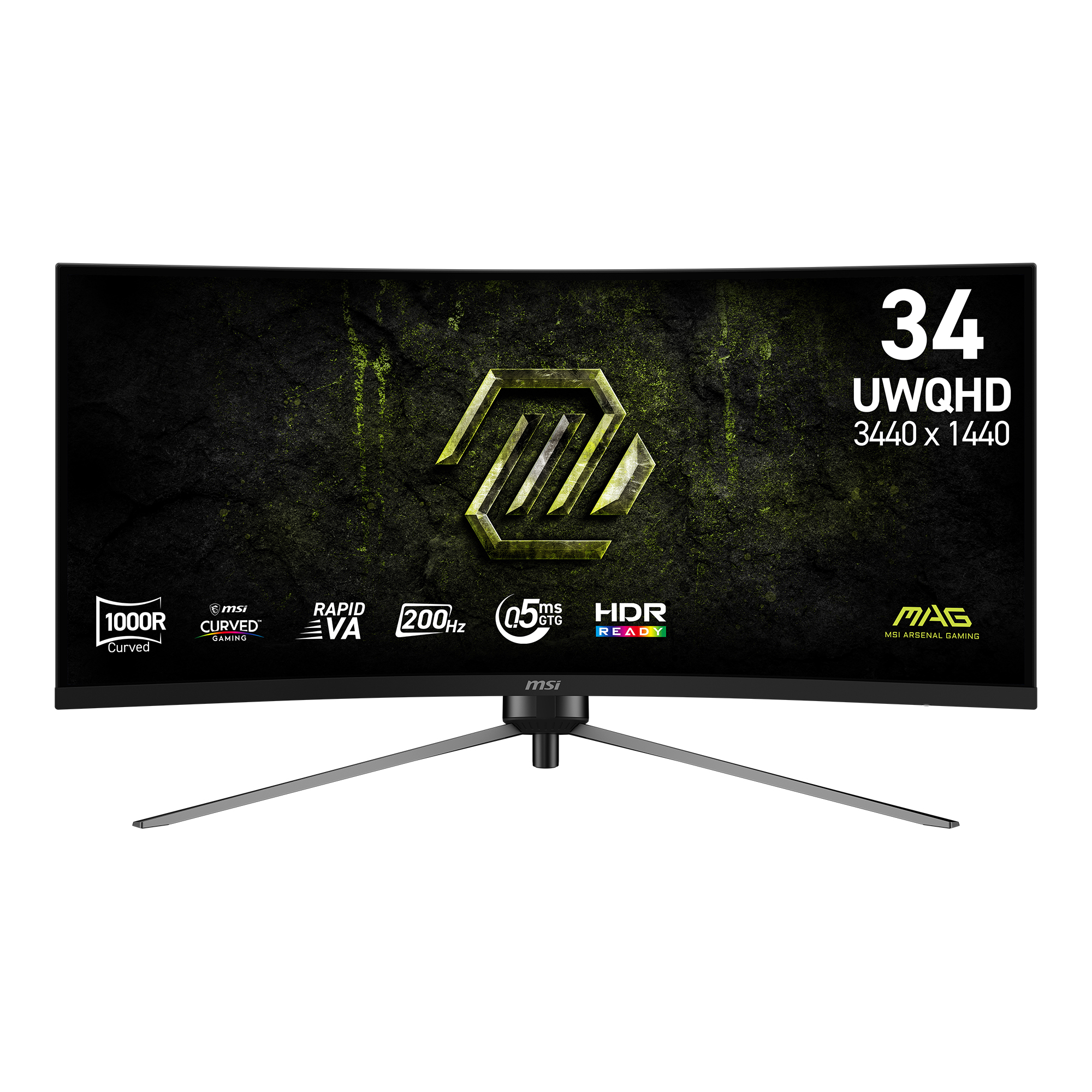 MSI MAG 34" 3440 x 1440 UWQHD Rapid VA 200Hz Gaming Monitor