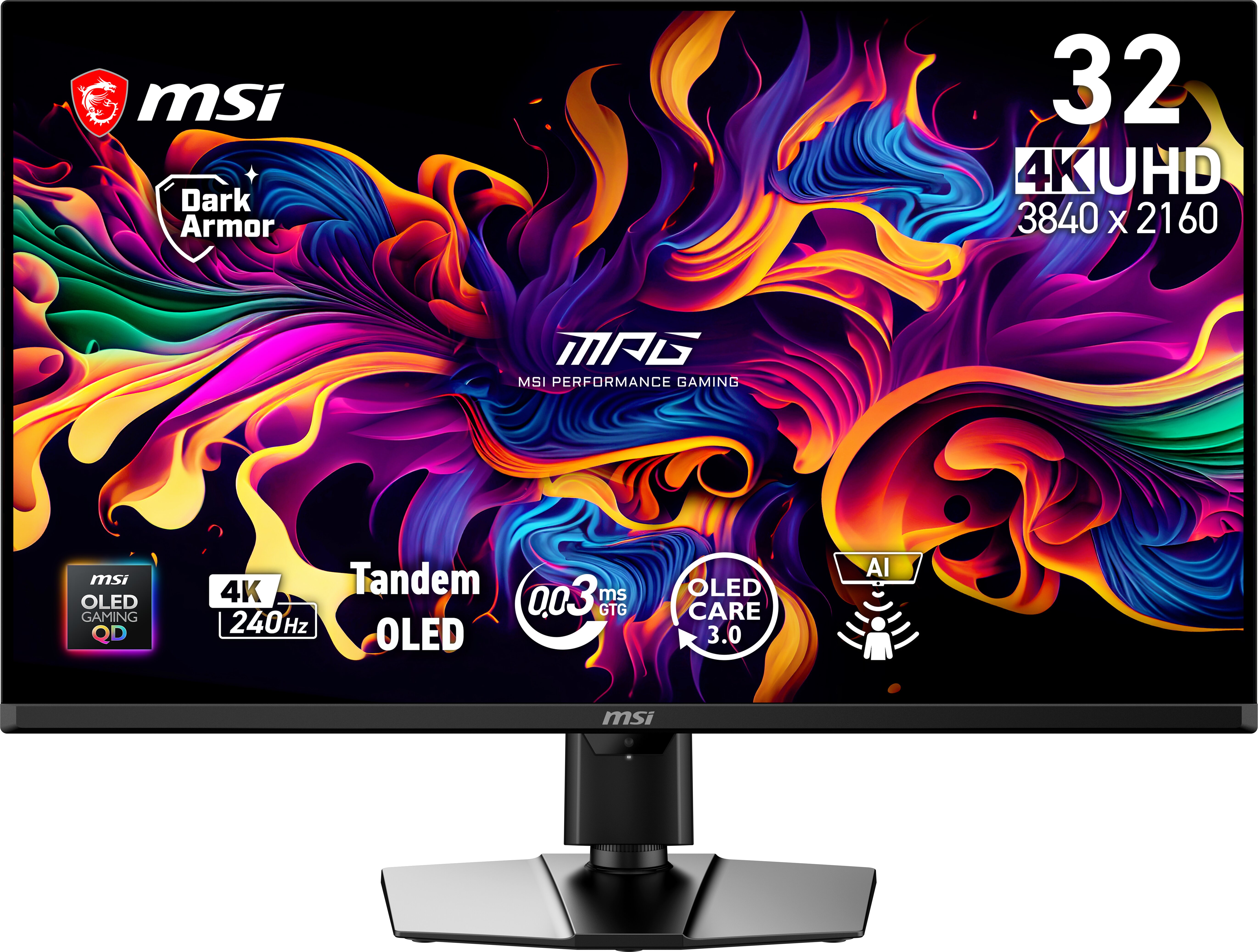 MSI MPG 31.5 po 3840 x 2160 UHD QD-OLED 240Hz de jeu Moniteur